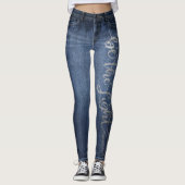 Jeans| Sei die hellen All-over-Print-Leggings Leggings (Vorderseite)