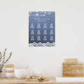 Jeans, Spitzen, String Lights Wedding Chart Poster (Küche)