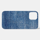 Jeans Stoff denim Struktur blau Case-Mate iPhone Hülle (Rückseite (Horizontal))