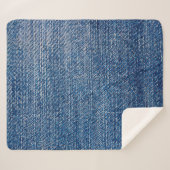 Jeans Stoff denim Struktur blau Sherpadecke (Vorderseite (Horizontal))