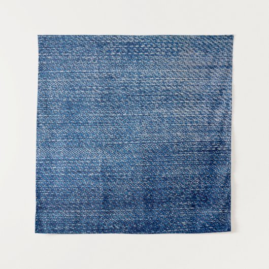 Jeans Stoff denim Struktur blau Wandteppich (Vorderseite)