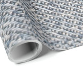 Jeans Stoff Geschenkpapier (Rolleneckpunkt)