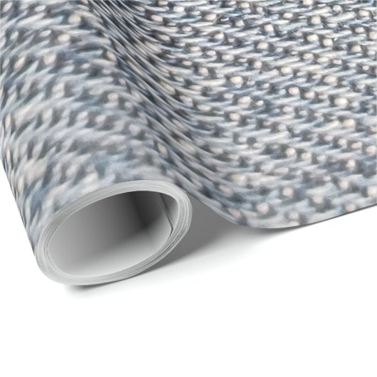 Jeans Stoff Geschenkpapier (Rolleneckpunkt)