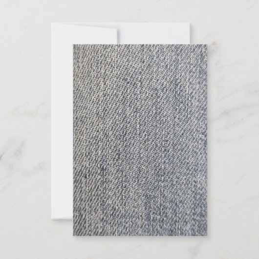 Jeans Stoff RSVP Karte (Rückseite)