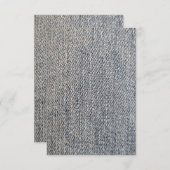 Jeans Stoff RSVP Karte (Vorne/Hinten)