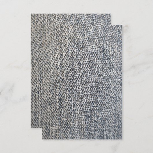 Jeans Stoff RSVP Karte (Vorne/Hinten)