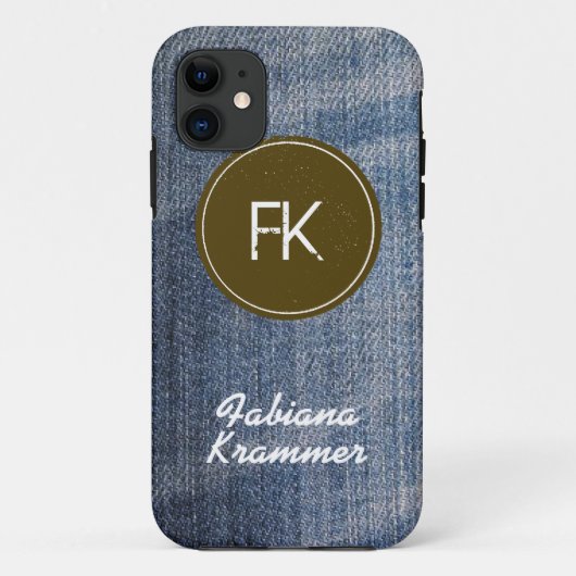 Jeans-Textur Case-Mate iPhone Hülle (Rückseite)