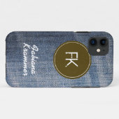 Jeans-Textur Case-Mate iPhone Hülle (Rückseite (Horizontal))