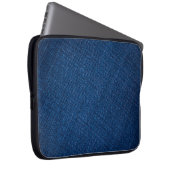 Jeans-Textur der Marine Laptopschutzhülle (Vorne Rechts)