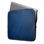 Jeans-Textur der Marine Laptopschutzhülle (Vorderseite Links)