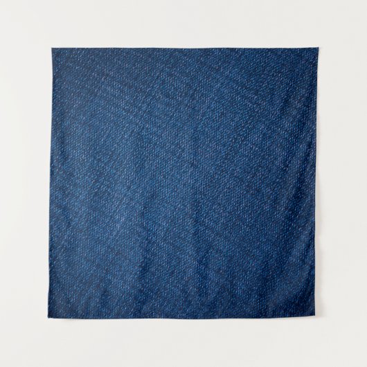 Jeans-Textur der Marine Wandteppich (Vorderseite)