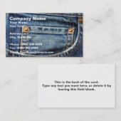 Jeans Visitenkarte (Vorne/Hinten)