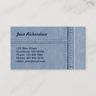 Jeans Visitenkarte