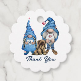 Jeans Watercolor Gnomes Geschenkanhänger