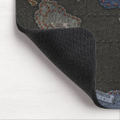 Jeans-Weltkarte Mousepad (Ecke)