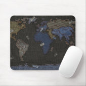 Jeans-Weltkarte Mousepad (Mit Mouse)