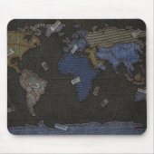 Jeans-Weltkarte Mousepad (Vorne)
