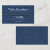 Jeansgewebe-Visitenkarte Visitenkarte (Vorne/Hinten)