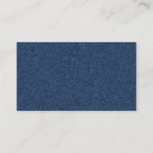 Jeansgewebe-Visitenkarte Visitenkarte (Rückseite)
