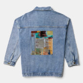 Jeansjacke mit abstrakter Kunst (Rückseite)