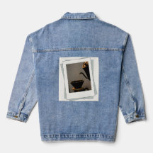 Jeansjacke mit Teeeillustration