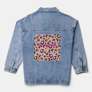Jeansjacke rosa Tierprint