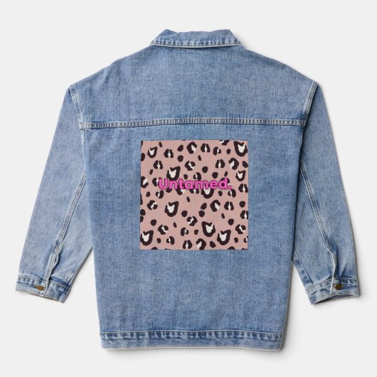 Jeansjacke rosa Tierprint (Rückseite)