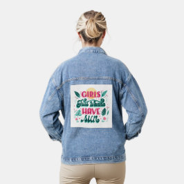 Jeansjacke von vorne und hinten gezeigt
