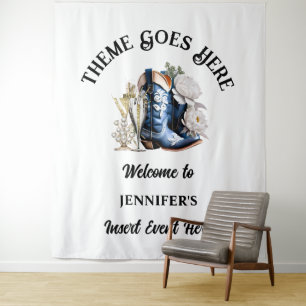 Jeansspitze Texas Country Cowgirl Stiefel sprudeln Wandteppich