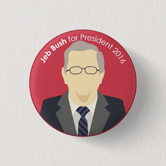 Jeb Bush 2016 für Präsidenten Support Button (Vorderseite)