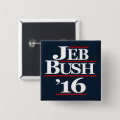 Jeb Bush 2016 Kampagnen-Knöpfe Button (Vorne & Hinten)