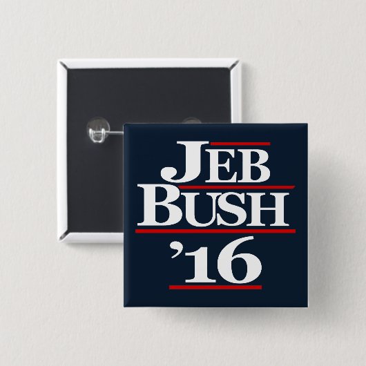 Jeb Bush 2016 Kampagnen-Knöpfe Button (Vorne & Hinten)