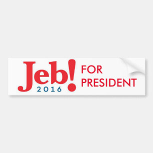 Jeb Bush für PräsidentenAutoaufkleber 2016 Autoaufkleber