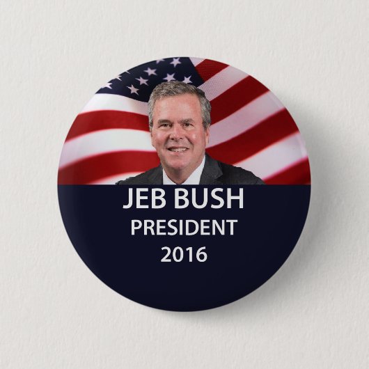 Jeb Bush-Präsident 2016 Knopf Button (Vorderseite)