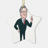 Jeb Bush Republikanischer Kandidat 2016 Cartoon Keramikornament (Links)