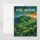 Jebel Akhdar, Grüne Berge Libyen Postkarte (Vorne/Hinten)
