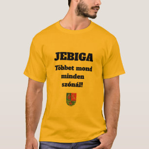 JEBIGA Többet mond minden szónál, sárga rövid ujjú T-Shirt