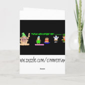 Jed the Twisted Elf Feiertagskarte (Rückseite)