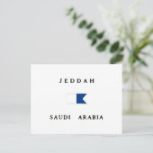 Jeddah Saudi Arabia Alpha Dive Flag Postkarte (Stehend Vorderseite)