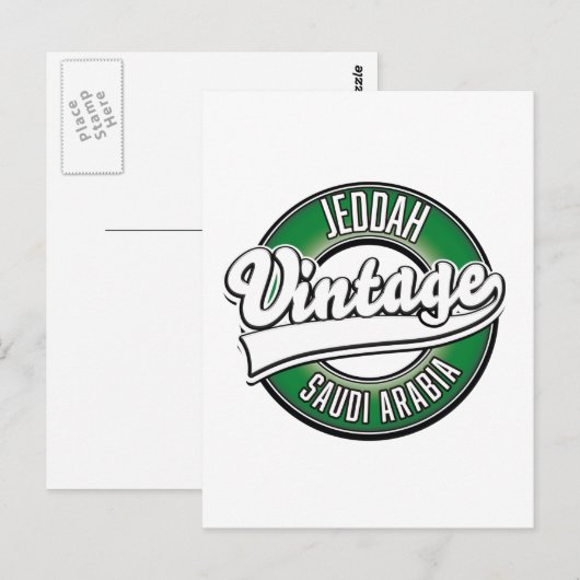 jeddah saudi arabia Logo Postkarte (Vorne/Hinten)