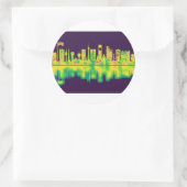 Jeddah Saudi Arabia Skyline Runder Aufkleber (Tasche)