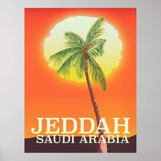 Jeddah Saudi Arabien Reiseplakat Poster (Vorne)
