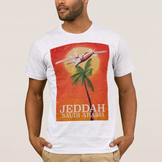 Jeddah Saudi Arabien Reiseplakat T-Shirt (Vorderseite)