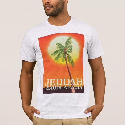 Jeddah Saudi Arabien Reiseplakat T-Shirt (Vorderseite)