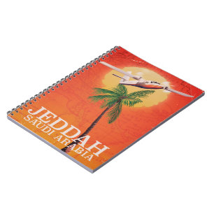 Jeddah Saudi-Arabien Urlaubsposter Notizblock