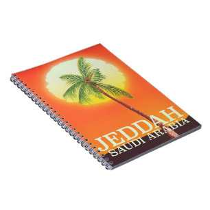 Jeddah Saudi-Arabien Urlaubsposter Notizblock