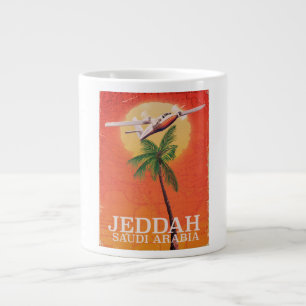 Jeddah Saudi-Arabien Vintage Karte Reiseplakat. Jumbo-Tasse