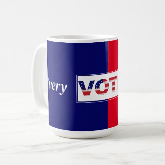 Jede Abstimmung ist wichtig Kaffeetasse (Vorderseite Links)