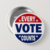 Jede Abstimmung zählt Button (Vorne & Hinten)