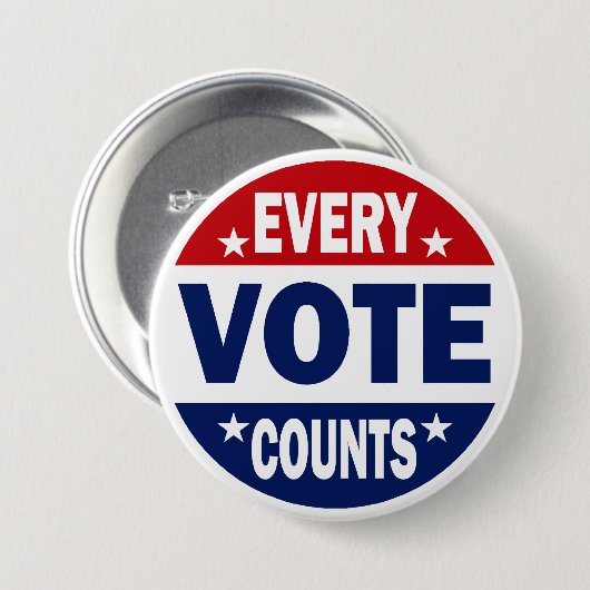 Jede Abstimmung zählt Button (Vorne & Hinten)